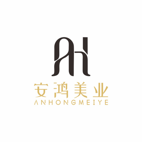 安鸿美业logo设计