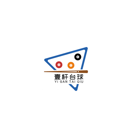 三角与球的艺术logo设计