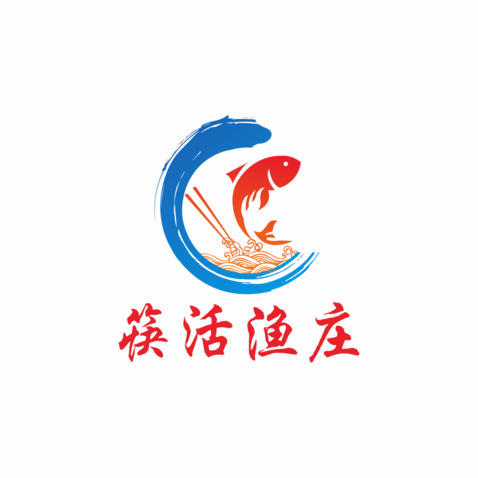 筷活渔庄logo设计