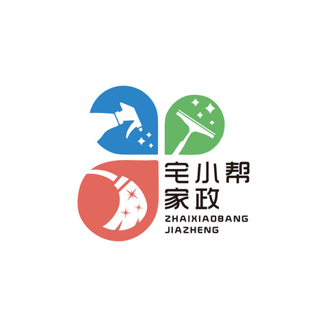 宅小帮家政logo设计