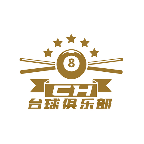 CH台球俱乐部logo设计