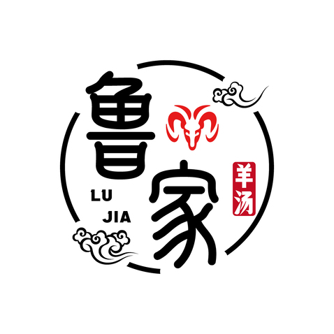 鲁家羊汤馆logo设计