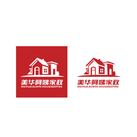 美华阿姨家政logo设计