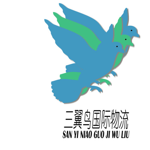 三翼鸟国际物流logo设计