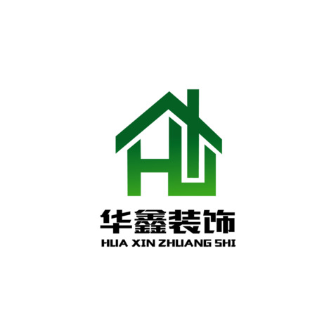 华鑫装饰logo设计