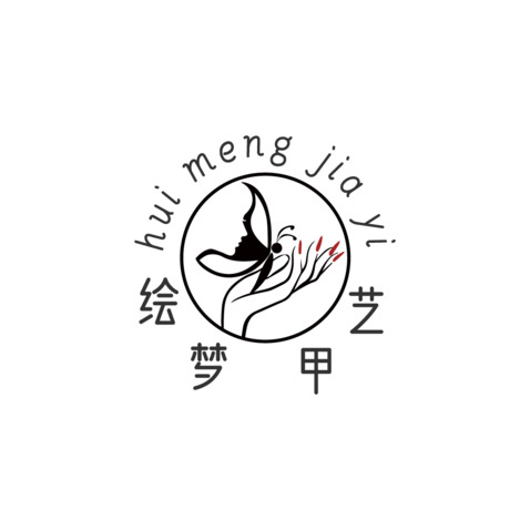 蝶舞美甲缘logo设计