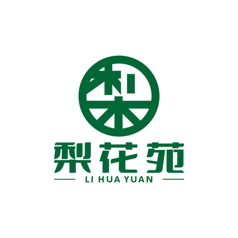 梨花绿韵logo设计