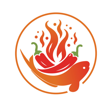 炙烤魚宴logo設計