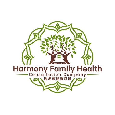 和谐康树logo设计