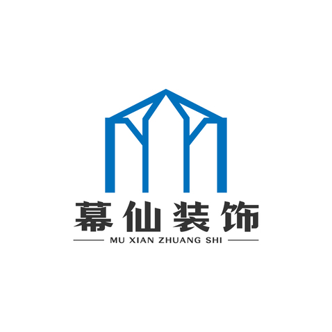 蓝筑饰家logo设计