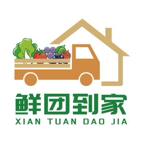 生鲜配送服务行业logo设计