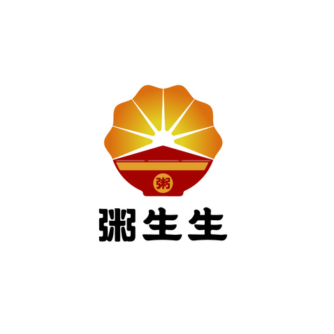 餐饮美食行业（推测为粥品店）logo设计